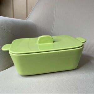 Vintage Franciscan Tiempo Casserole Dish Lid Handles Green Lime 1949 -1953